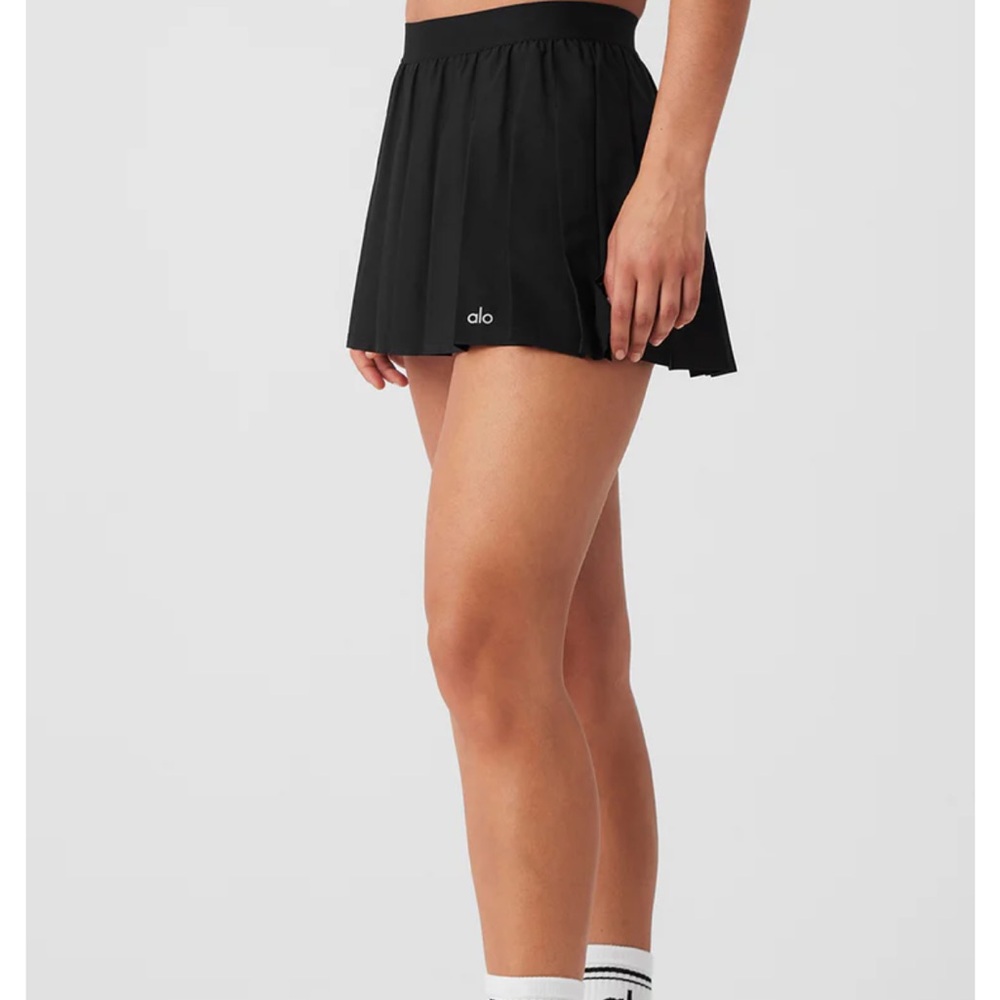 ALO Yoga Black Pleated Skirt